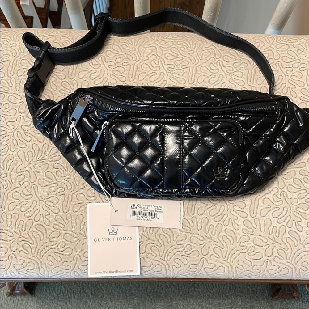 Oliver Thomas Black Quilted Belt Bag